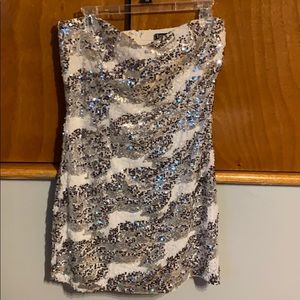 Sequence strapless dress